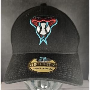 New Era 39THIRTY Arizona Diamondbacks Black Flex Fit Hat S/M MLB